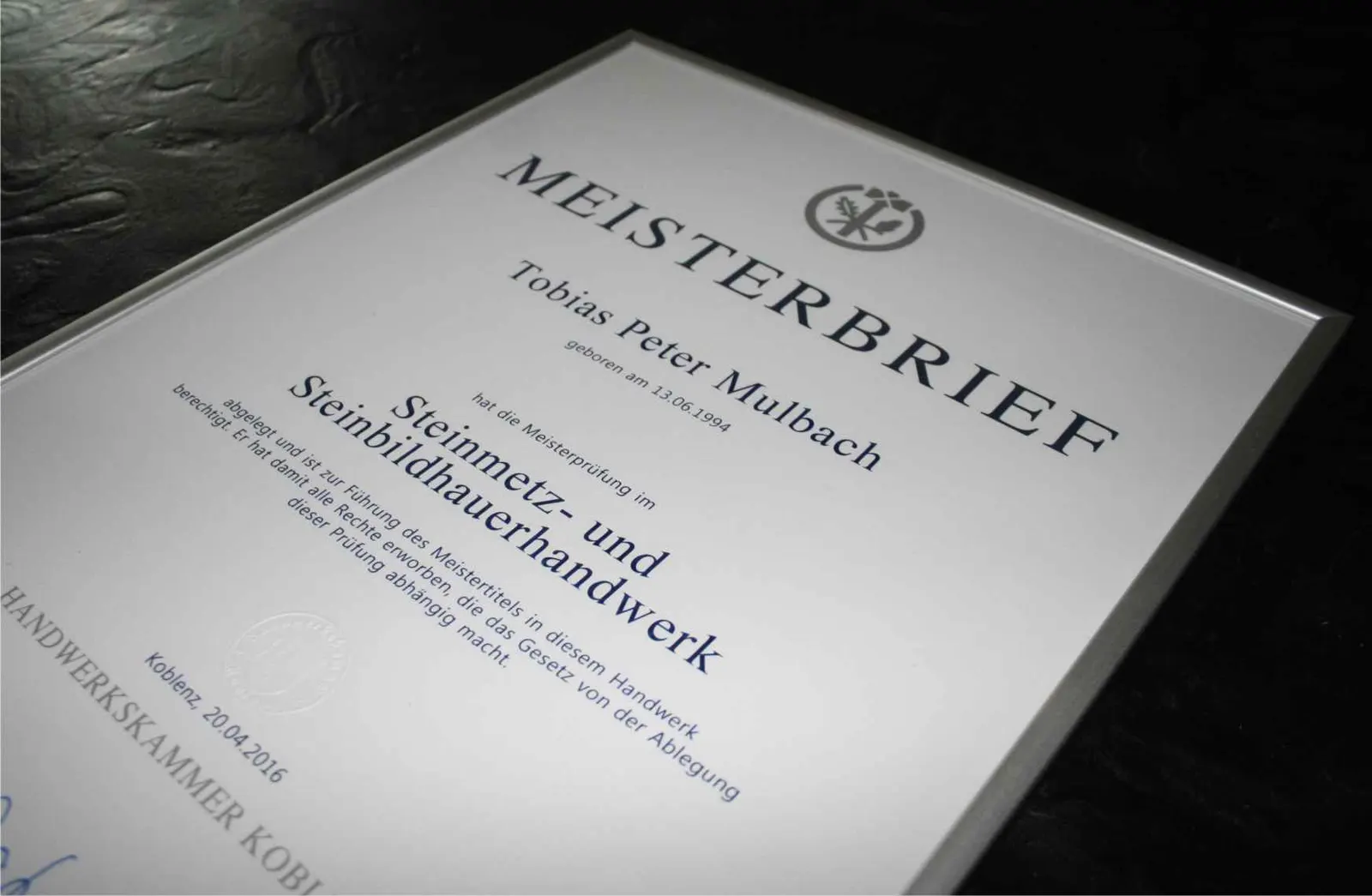 Herzlichen Glückwunsch, Tobias – Natursteine Mulbach Bitburg – Bild 4